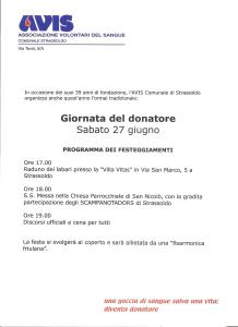 programma giornata del donatore